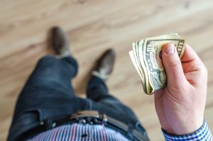 paying money